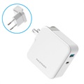 Chargeur Secteur Rapide 45W RAVPower RP-PC081 - USB-C PD, USB-A QC3.0 - Blanc