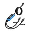 Câble de test RELIFE XA7 2-en-1 avec recharge rapide USB-C et écran numérique - Noir