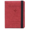Portefeuille de Voyage / Étui pour Passeport à blocage RFID - Rouge