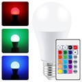 Ampoule à LED RVB avec Télécommande - 10W, E27 - Blanc