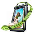 Étui flottant RORHXIA phosphorescent, étanche IP68 - Triple étanchéité - Noir / Vert