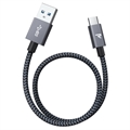 Câble USB-C Nylon Tressé Rampow T04 - 2m - Noir