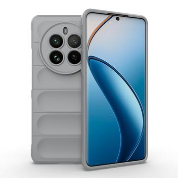 Coque Realme 12 Pro/12 Pro+ en TPU - Série Rugged - Gris Clair