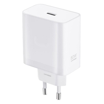 Chargeur USB-A Realme 80W SuperVooc VCB8OAEH - Blanc