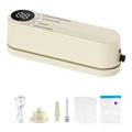 Mini-soudeuse sous vide portable rechargeable pour aliments - Beige
