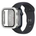 Coque Apple Watch Series 9/8/7 en Décorative Strass avec Protecteur d'écran - 41mm - Argenté