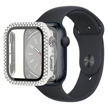 Coque Apple Watch Series 9/8/7 en Décorative Strass avec Protecteur d\'écran - 41mm - Argenté