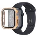 Coque Apple Watch Series 9/8/7 en Décorative Strass avec Protecteur d'écran - 45mm - Doré