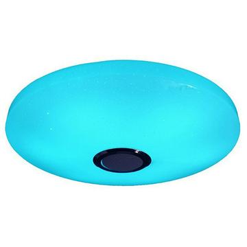Plafonnier LED intelligent rond avec haut-parleur Bluetooth et télécommande - 60W - 38cm