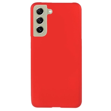 Coque Samsung Galaxy S21 FE 5G en Plastique Caoutchouté - Rouge