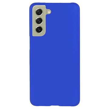 Coque Samsung Galaxy S21 FE 5G en Plastique Caoutchouté - Bleue