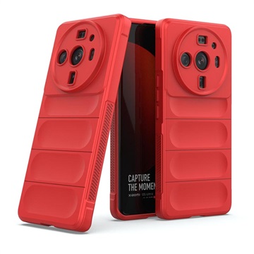 Coque Xiaomi 12S Ultra en TPU Rugged Série - Rouge