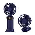 Mini-ventilateur portable pliable S1 avec écran LED et 5 vitesses - Bleu
