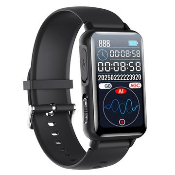 Bracelet enregistreur vocal intelligent S18A AI avec transcription en temps réel - 16 Go