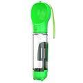 SH-01 Bouteille d'eau portable multifonctionnelle pour chien avec distributeur de sacs à crottes - Vert