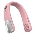 Ventilateur portable à tour de cou SL625 avec réglage de la vitesse et affichage numérique - Rose