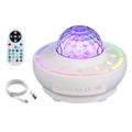 SSL001-C Lampe projecteur d'étoiles portable et haut-parleur Bluetooth - Blanc