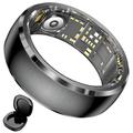 Bague connectée SY15 avec alerte par vibration - Taille 8 - Noir