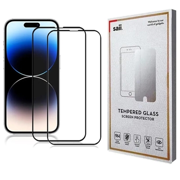 Protecteur d\'Écran iPhone 15 Pro Saii 3D Premium - 2 Pièces