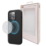 Coque iPhone 15 Pro en Silicone Liquide Saii Premium MagSafe - Noire