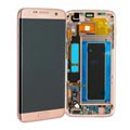 Coque Avant et Ecran LCD GH97-18533E pour Samsung Galaxy S7 Edge - Rose