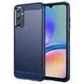 Coque Samsung Galaxy A05s en TPU Brossé - Fibre de Carbone - Bleu