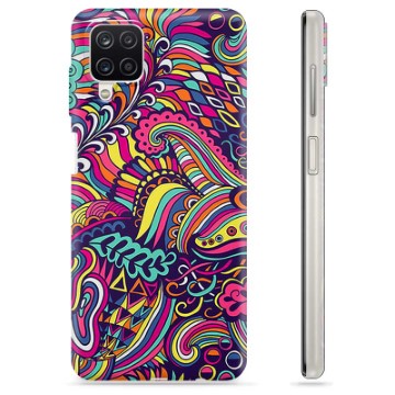 Coque Samsung Galaxy A12 en TPU - Fleurs Abstraites