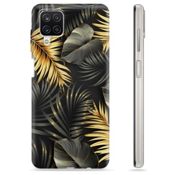 Coque Samsung Galaxy A12 en TPU - Feuilles Dorées