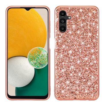 Coque Hybride Samsung Galaxy A15 - Série Glitter - Rose Doré