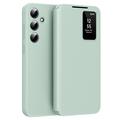 Étui à rabat Samsung Galaxy A16 Smart Clear View avec fente pour carte - Vert clair