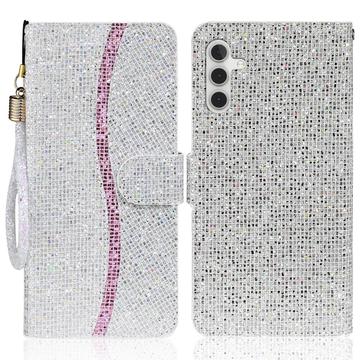 Étui portefeuille stylisé à paillettes pour Samsung Galaxy A16