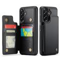 Étui Caseme C22 Samsung Galaxy A17 avec portefeuille de cartes protégé par RFID - Noir