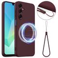 Coque Samsung Galaxy A17 en Silicone Liquide - Compatible MagSafe - Vin Rouge