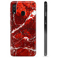 Samsung Galaxy A20e TPU Hülle - Roter Marmor