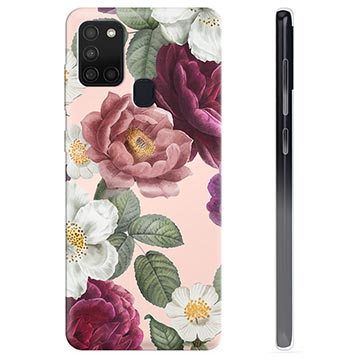 Coque Samsung Galaxy A21s en TPU - Fleurs Romantiques