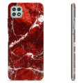 Coque Samsung Galaxy A22 5G en TPU - Marbre Rouge