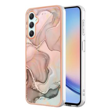 Coque Samsung Galaxy A25 en TPU Marble Pattern Galvanisé IMD - Rose