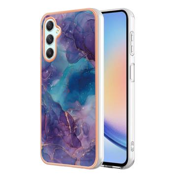 Coque Samsung Galaxy A25 en TPU Marble Pattern Galvanisé IMD - Violete