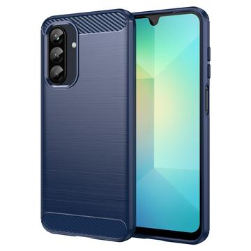 Coque Samsung Galaxy A26 en TPU Brossé - Fibre de Carbone - Bleue