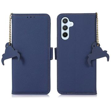 Étui Portefeuille Samsung Galaxy A26 en Cuir avec RFID - Bleu