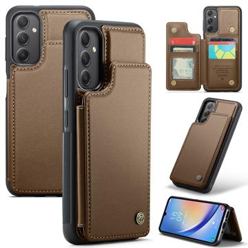 Étui Caseme C22 Samsung Galaxy A34 5G avec portefeuille de cartes protégé par RFID - Marron