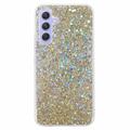 Coque Samsung Galaxy A34 5G en TPU Glitter Flakes - Doré