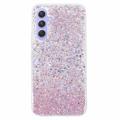 Coque Samsung Galaxy A34 5G en TPU Glitter Flakes - Rose