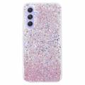 Coque Samsung Galaxy A35 en TPU Glitter Flakes - Rose