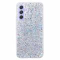 Coque Samsung Galaxy A35 en TPU Glitter Flakes - Argenté