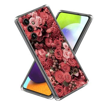 Coque Samsung Galaxy A35 en TPU Stylish Ultra Fin - Fleurs Rouges