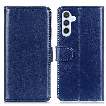 Étui Portefeuille Samsung Galaxy A35 avec Fermeture Magnétique - Bleu