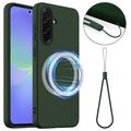 Coque Samsung Galaxy A37 en Silicone Liquide - Compatible MagSafe - Vert Foncé