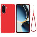 Coque Samsung Galaxy A37 en silicone liquide avec dragonne