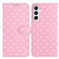 Étui portefeuille Samsung Galaxy A37 à motifs de pois - Rose